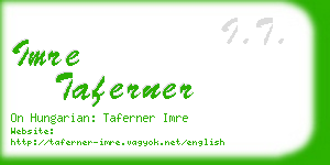 imre taferner business card